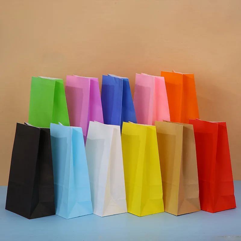 Event Party Shop - 10/20/50pcs 다채로운 크래프트 종이 가방 식품