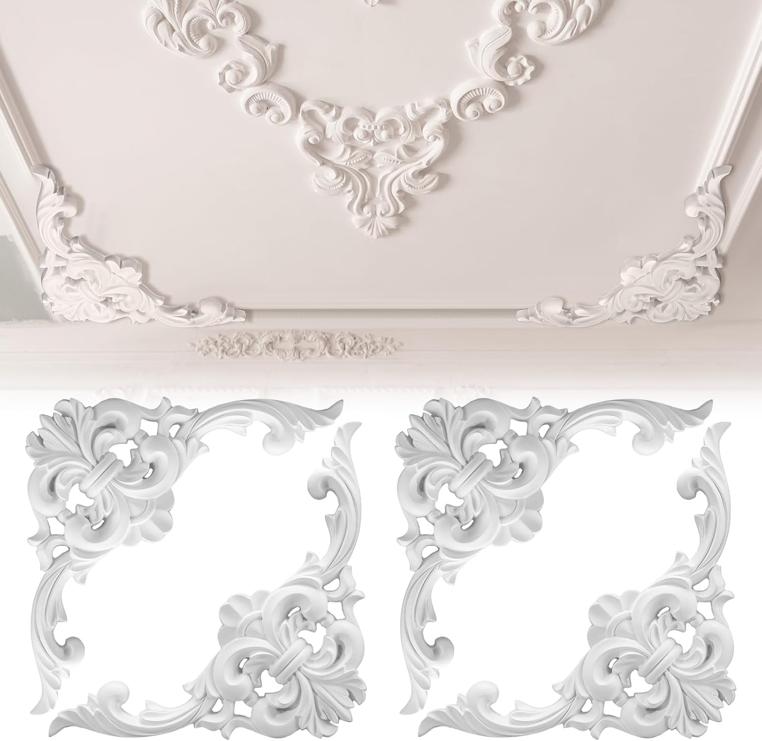 Flower Wall Panel - PU 천장 몰딩 키트 코너 벽