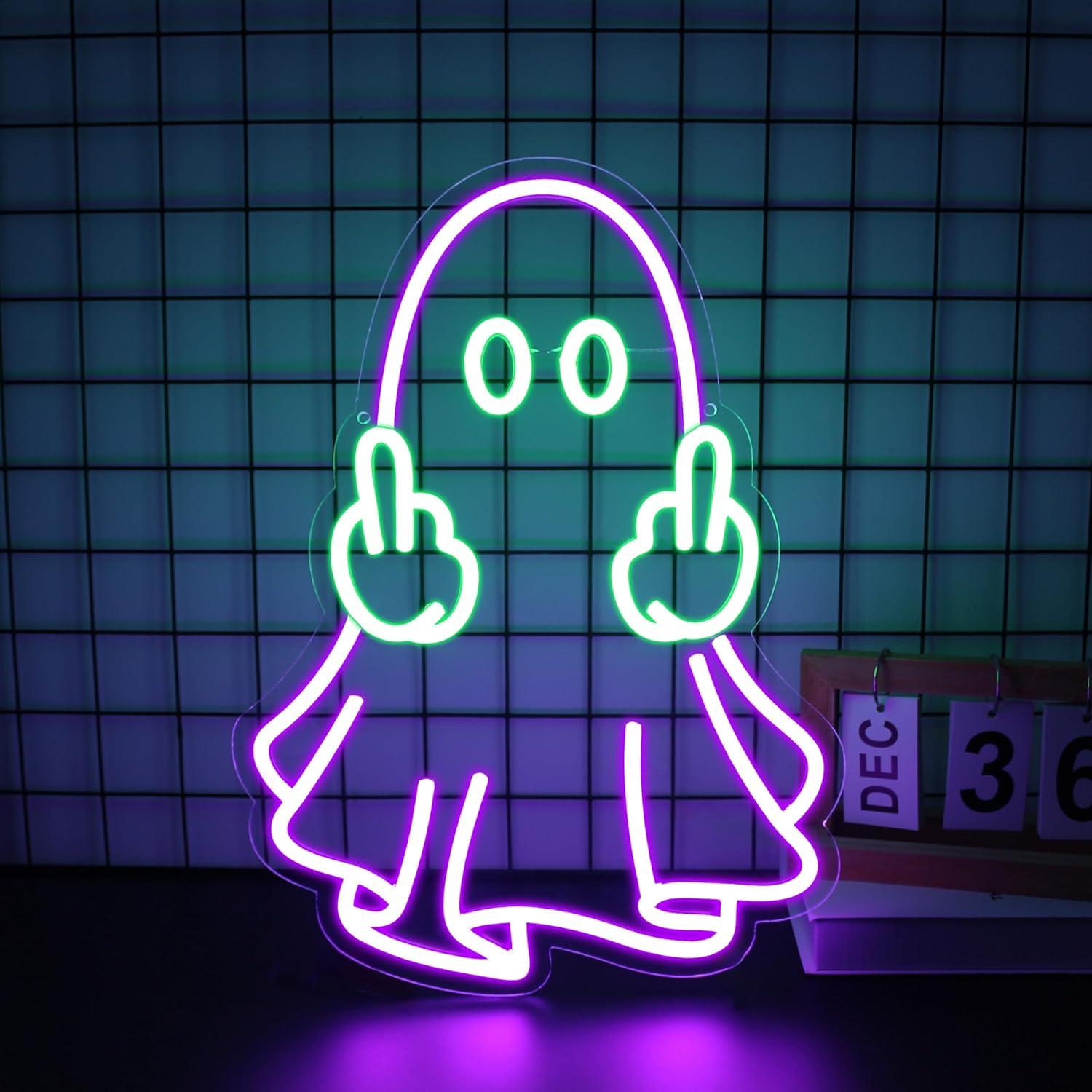 Neon Sign Party - 유령 네온사인 USB 전원 LED 디밍
