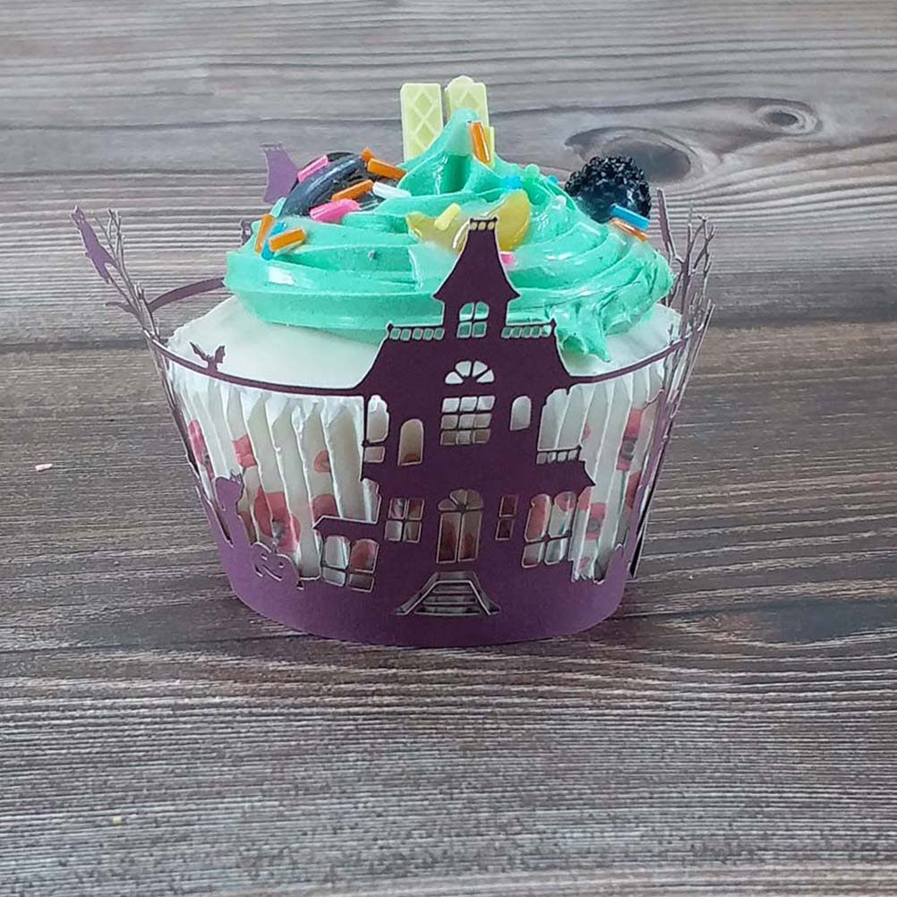Plastic Cup 50Pcs - 50Pcs 웨딩 케이크 래퍼 중공 디자인