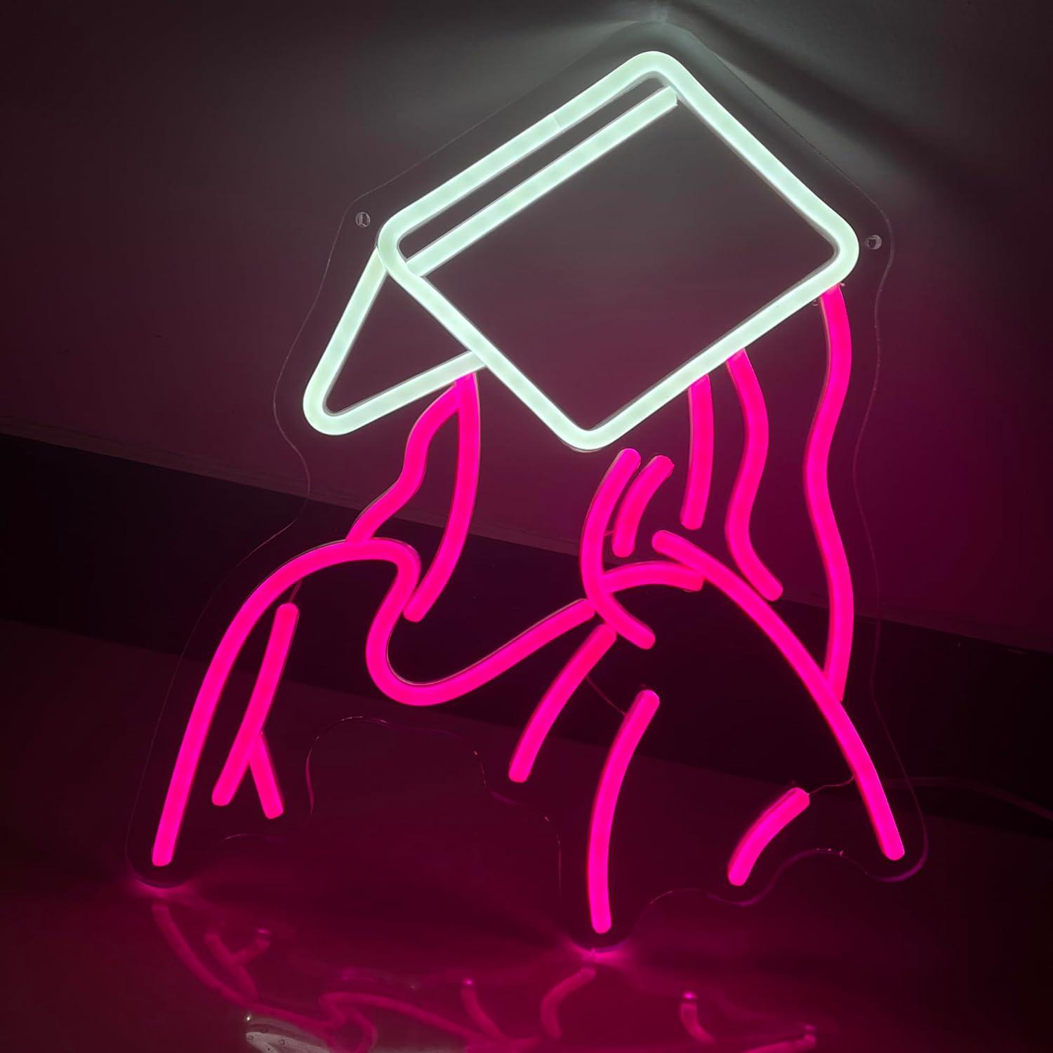 Neon Sign Party - 독서하는 소녀 네온사인 USB 디밍 가능