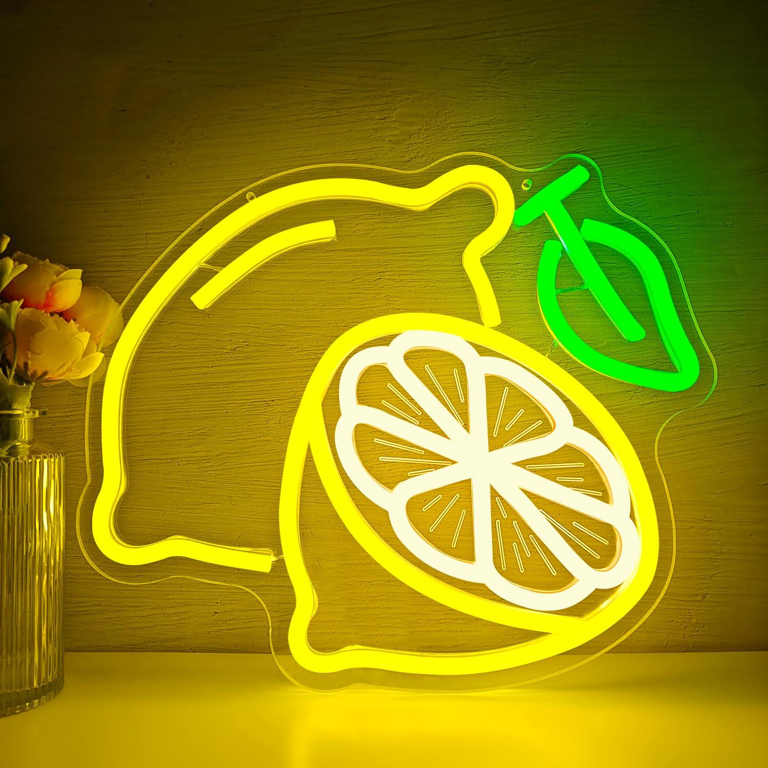 Neon Sign Party - 레몬 네온사인 디머블 LED 조명 사인,