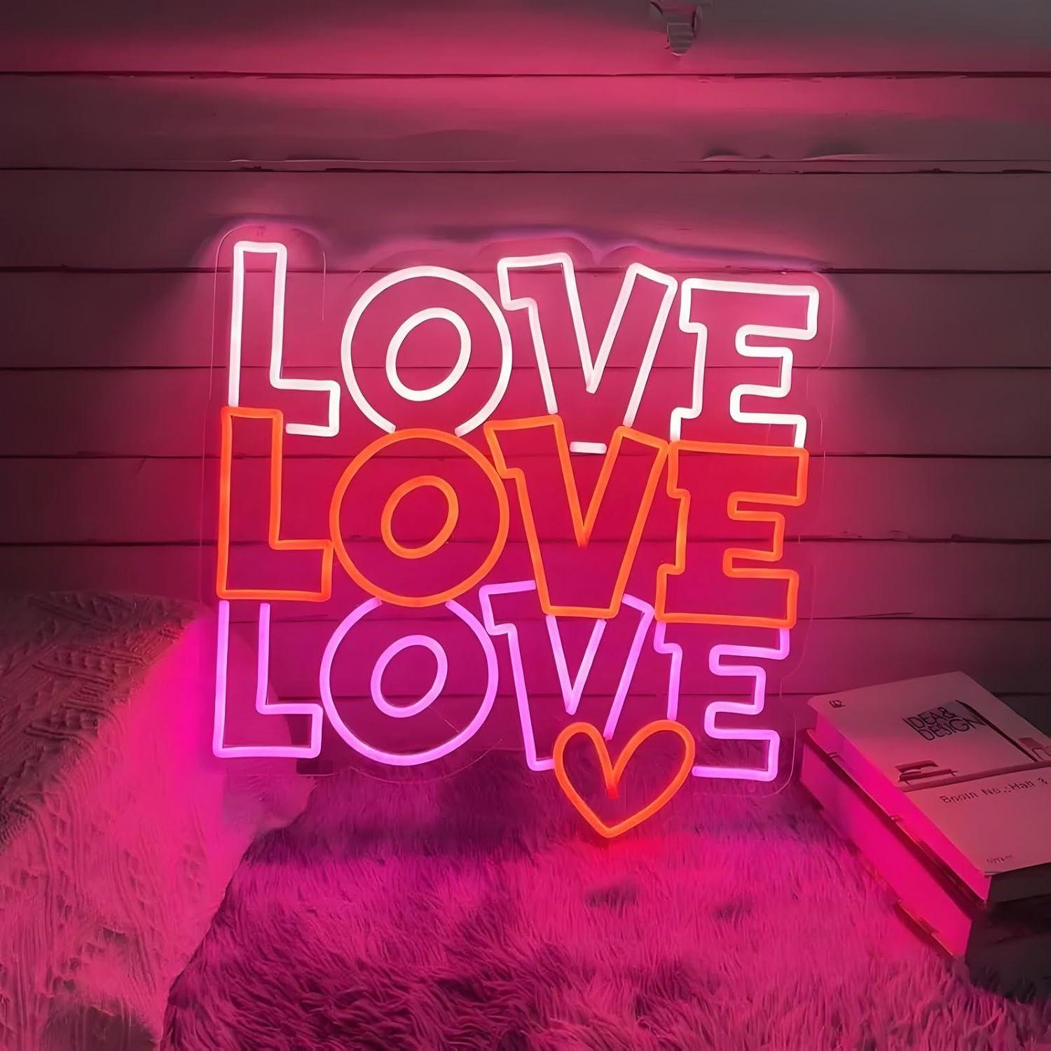 Neon Sign Party - 사랑 네온사인 USB 디밍 가능 LED