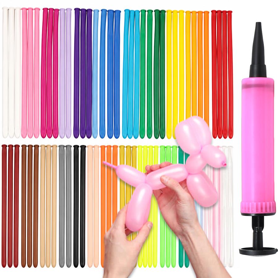 Balloon Pump Hand - 101/201pcs 수동 펌프 세트가 포함된 긴