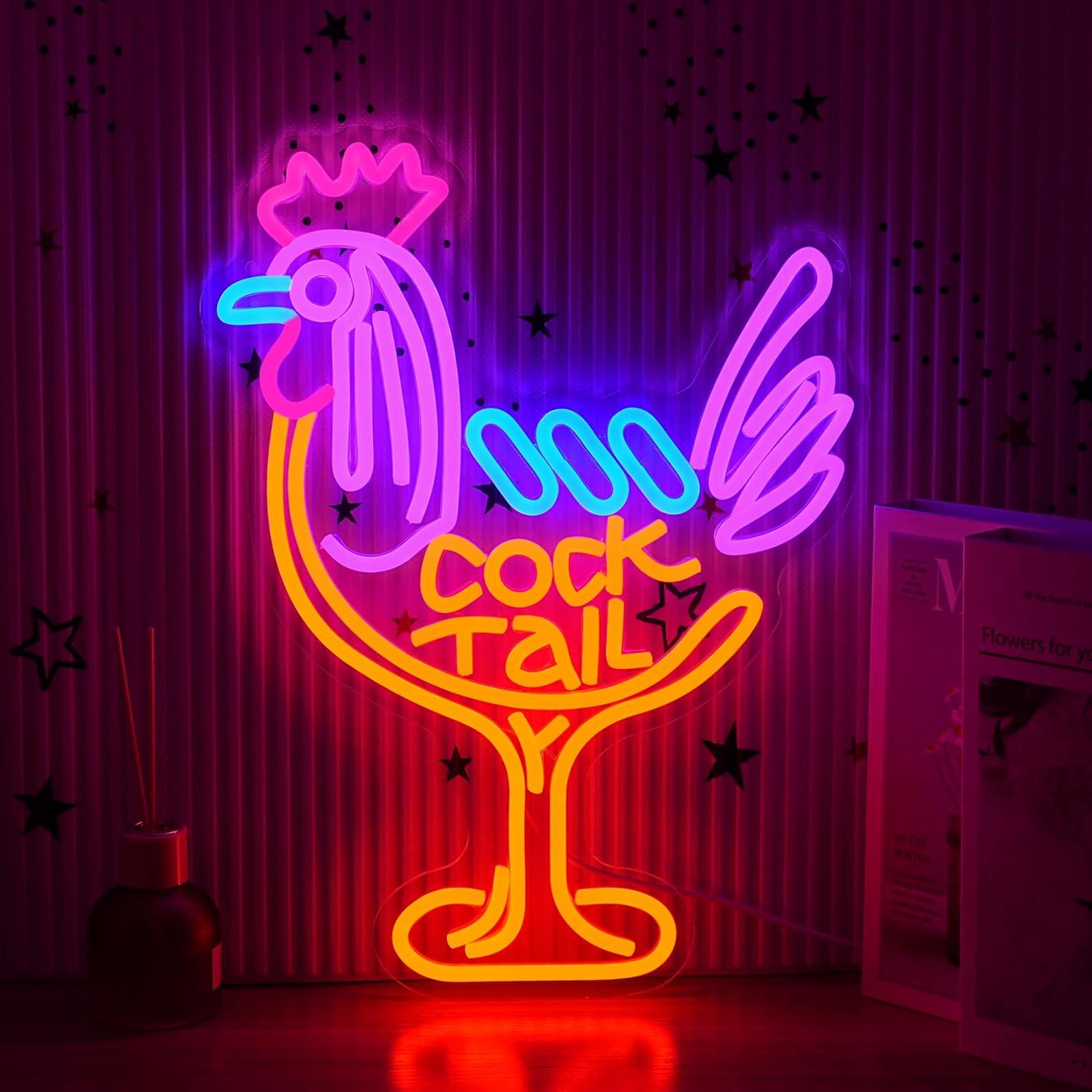 Neon Sign Party - 칵테일 네온사인 USB 디밍 가능 LED