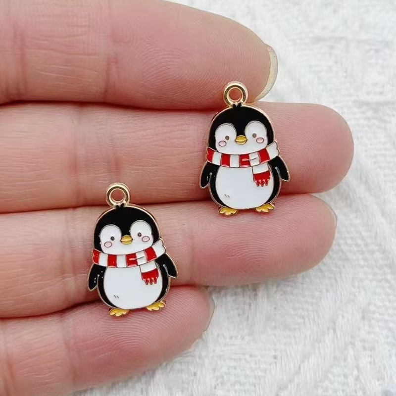 10pcs 만화 펭귄 팬더 DIY 한국어판 키체인 펜던 - Event Party 리뷰 및 가격