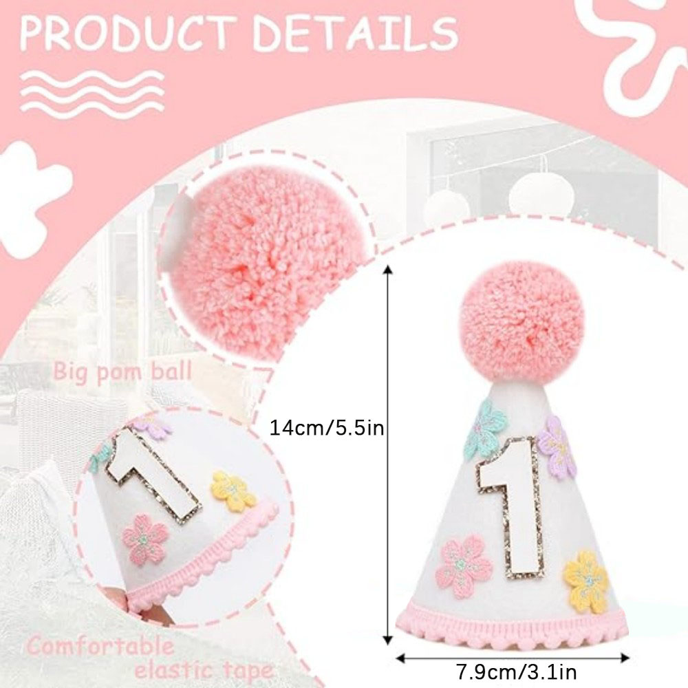화려한 꽃무늬 원뿔 모양의 생일 모자, 귀엽고 매력적인 - Party Hat Cone 리뷰 및 가격