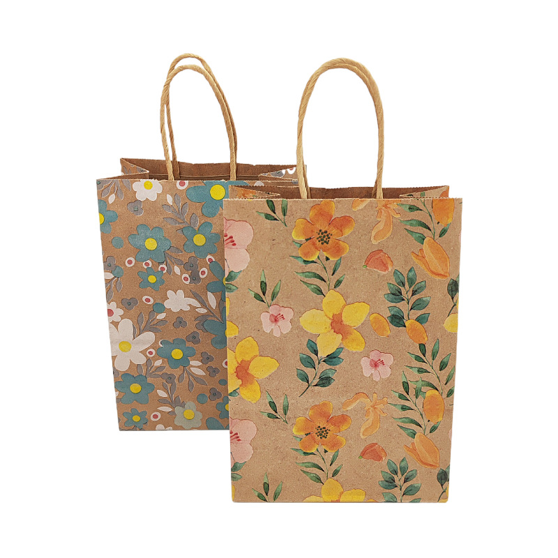 12/24Pcs 크래프트 종이 꽃 선물 가방 핸들 포장 - Event Party Shop 리뷰 및 가격