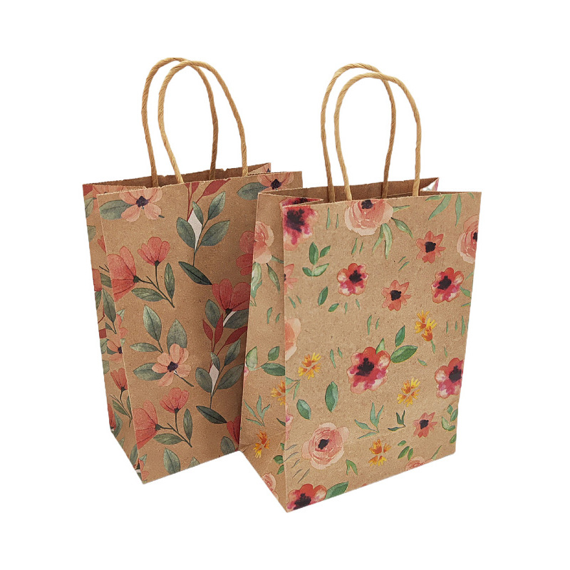 12/24Pcs 크래프트 종이 꽃 선물 가방 핸들 포장 - Event Party Shop 리뷰 및 가격