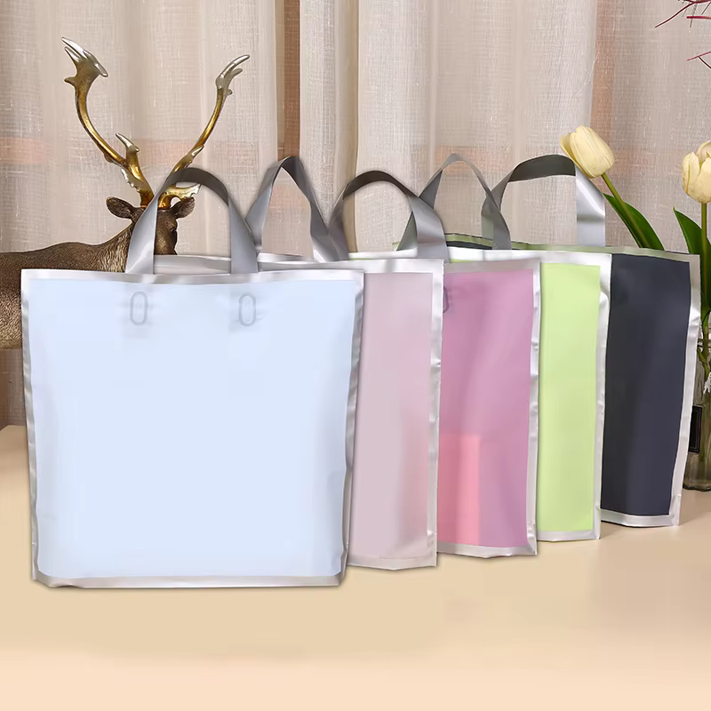 50개입 무광 핸드 쇼핑백, 은색 테두리 선물 가방,  - Event Party Shop 리뷰 및 가격