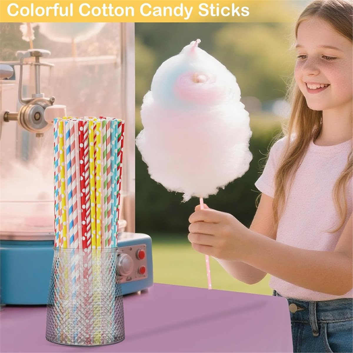 ABZT 200개입 솜사탕 콘, 솜사탕 스틱 11.8인 - Cotton Candy Cone 리뷰 및 가격