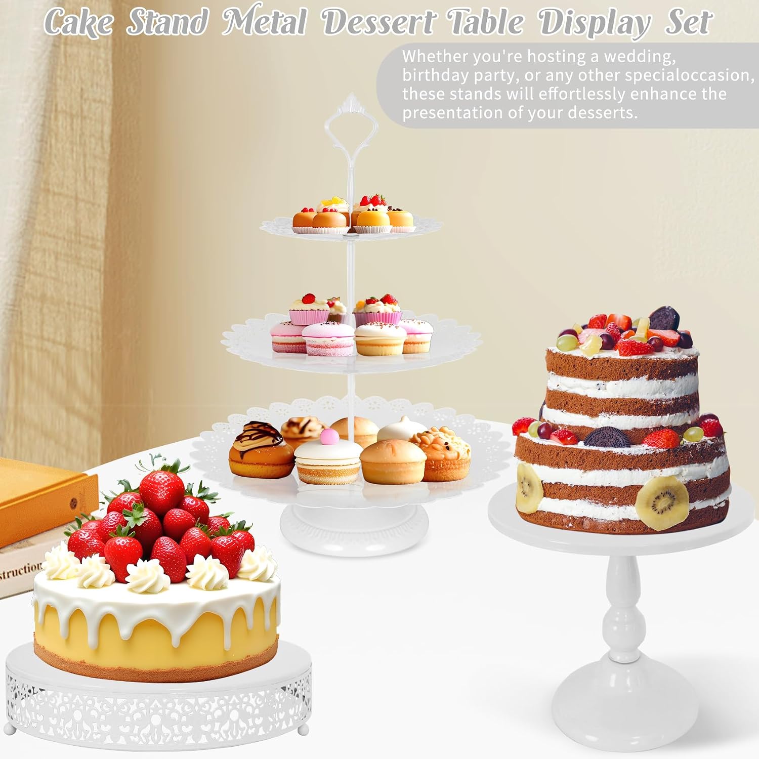 블랙 메탈 디저트 테이블 디스플레이 세트 8종 3단 컵 - Cupcake Stand Tier 리뷰 및 가격