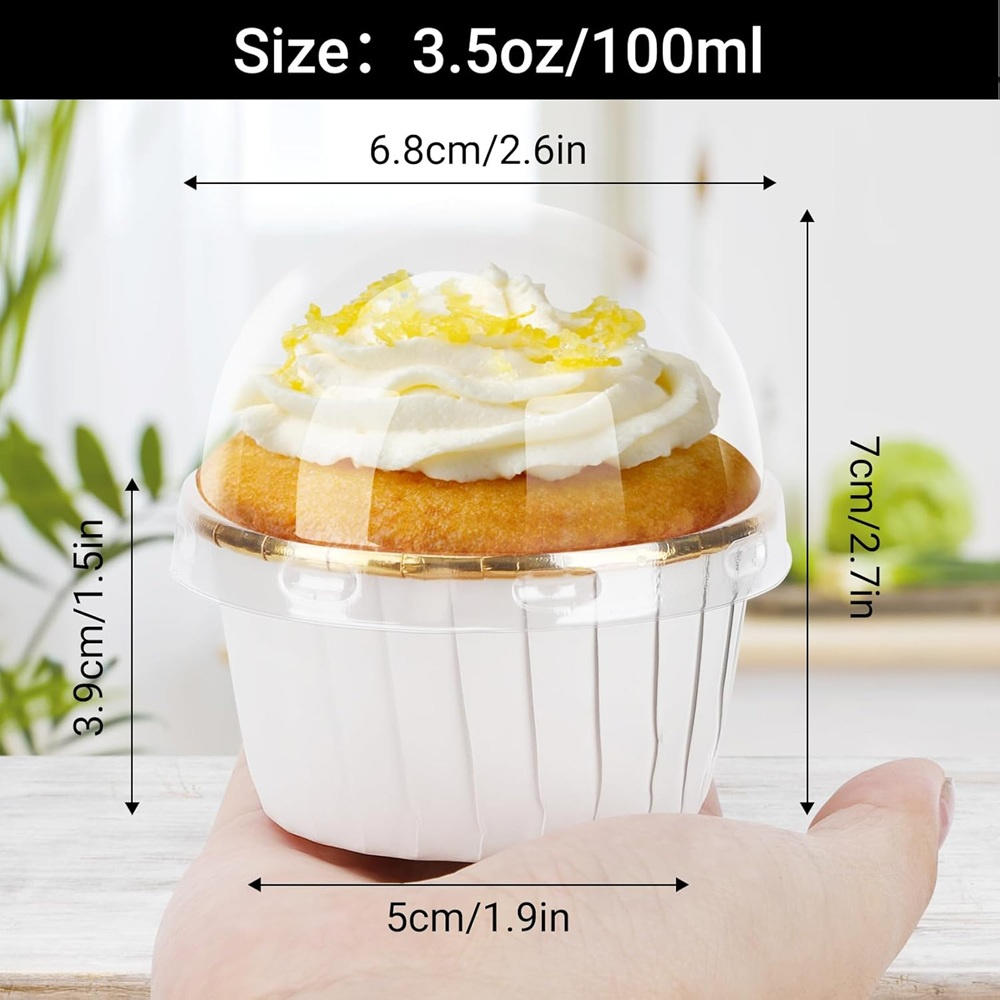 50개 머핀 컵 종이 컵케이크 래퍼 베이킹 컵 케이스  - Plastic Cup 50Pcs 리뷰 및 가격