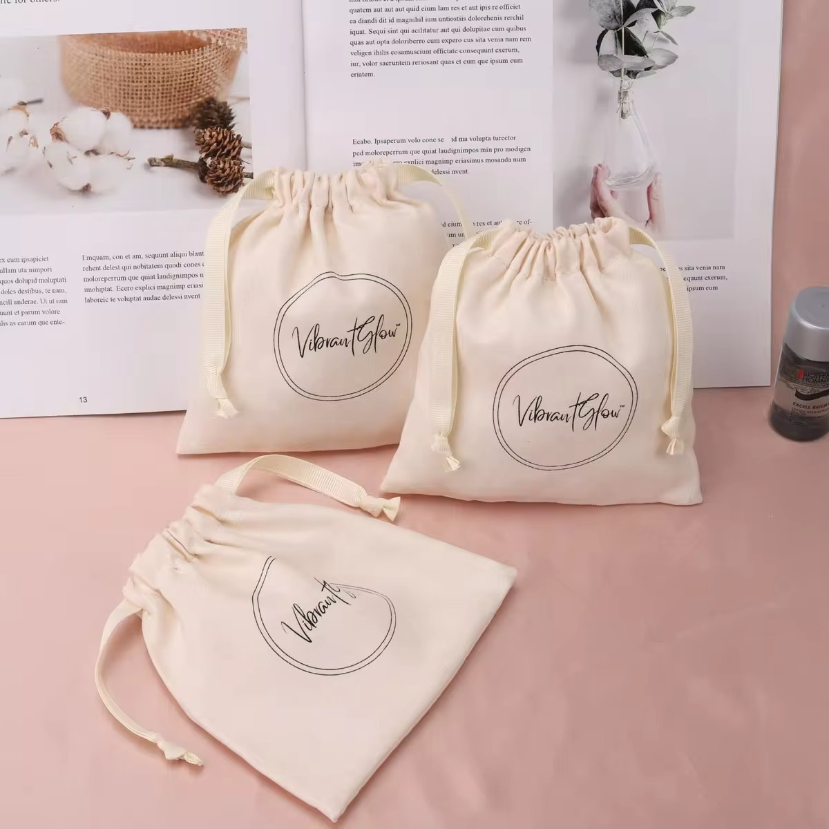 선물 비누 양초 주문에 의하여 인쇄되는 면 먼지 주머니 - Cotton Candy Cone 리뷰 및 가격