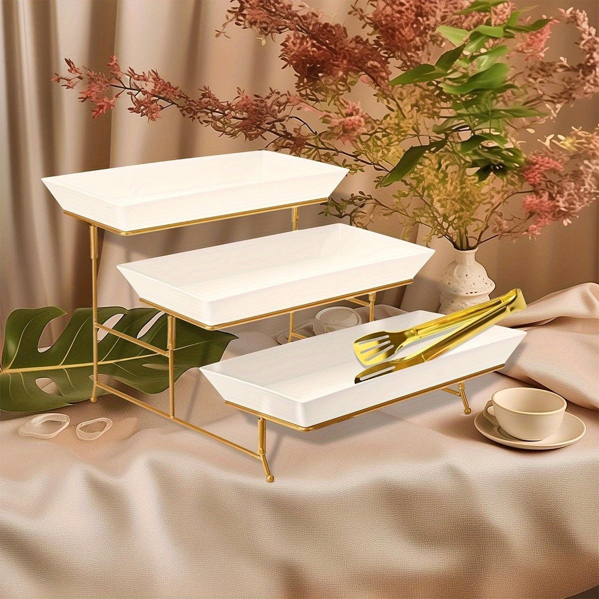 흰색 다층 서빙 스탠드 + 집게, 컵케이크, 도넛, 과 - Cupcake Stand Tier 리뷰 및 가격