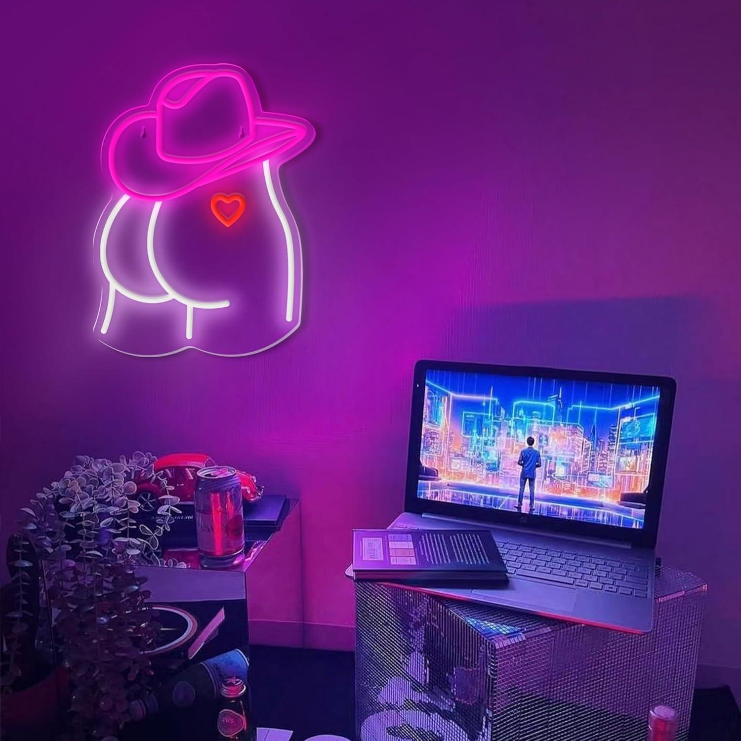 카우걸 네온사인 디머블 LED 조명, 소녀 침실, 게임 - Neon Sign Party 리뷰 및 가격