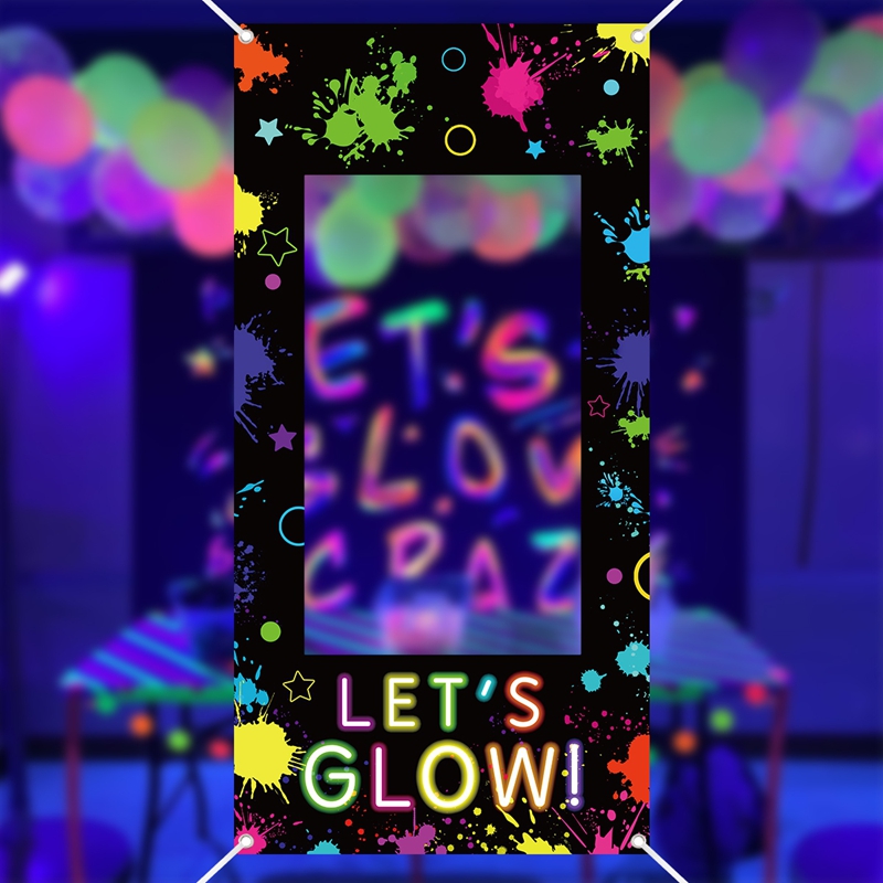 빛나는 포토 부스 프레임 네온 그래피티 사진 프레임 배 - Let'S Party Event Supply 리뷰 및 가격