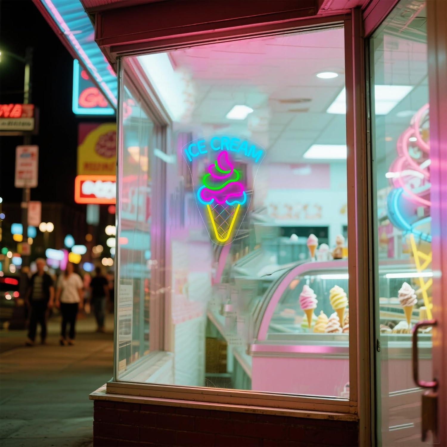 아이스크림 네온사인 디머블 디저트 바 LED 조명 (아 - Neon Sign Party 리뷰 및 가격