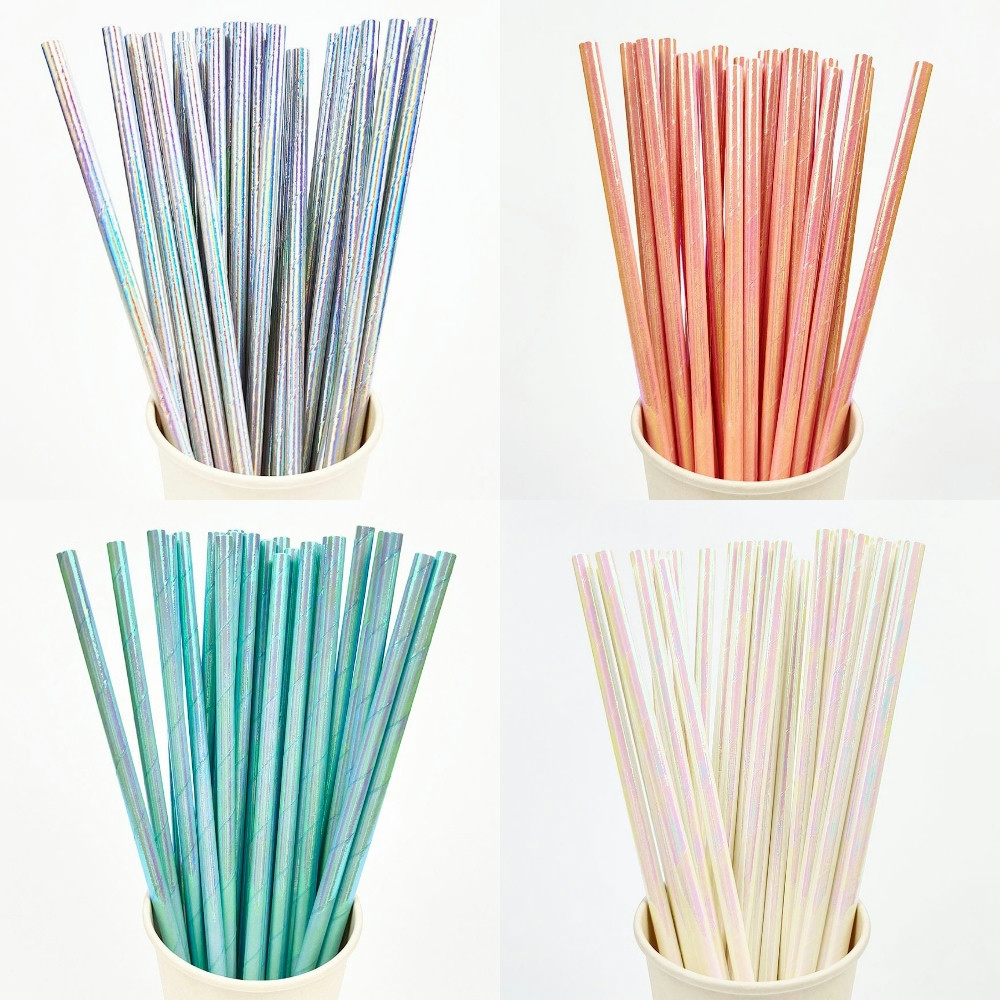 진주 빛 청동 종이 빨대, 핑크 Bule 음료 빨대 칵 - Paper Straw Color 리뷰 및 가격