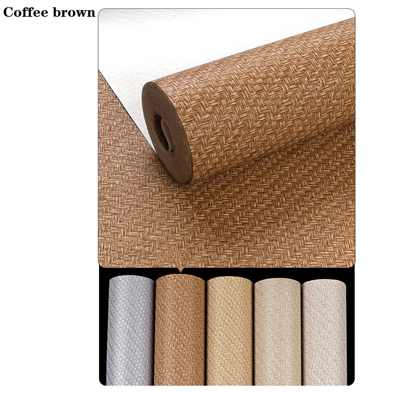 린넨 직조 벽지 비접착식 단색 질감 벽지 베이지/브라운 - Paper Straw Color 리뷰 및 가격