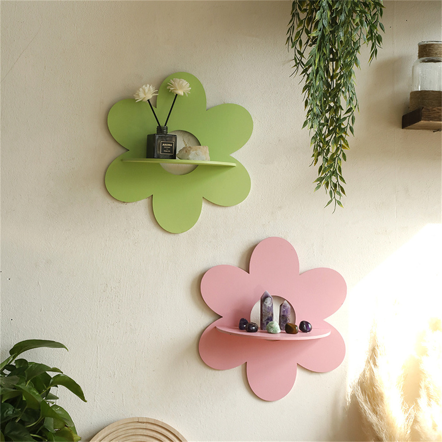 꽃 크리스탈 선반 디스플레이 Boho 부동 벽 선반 침 - Flower Wall Panel 리뷰 및 가격