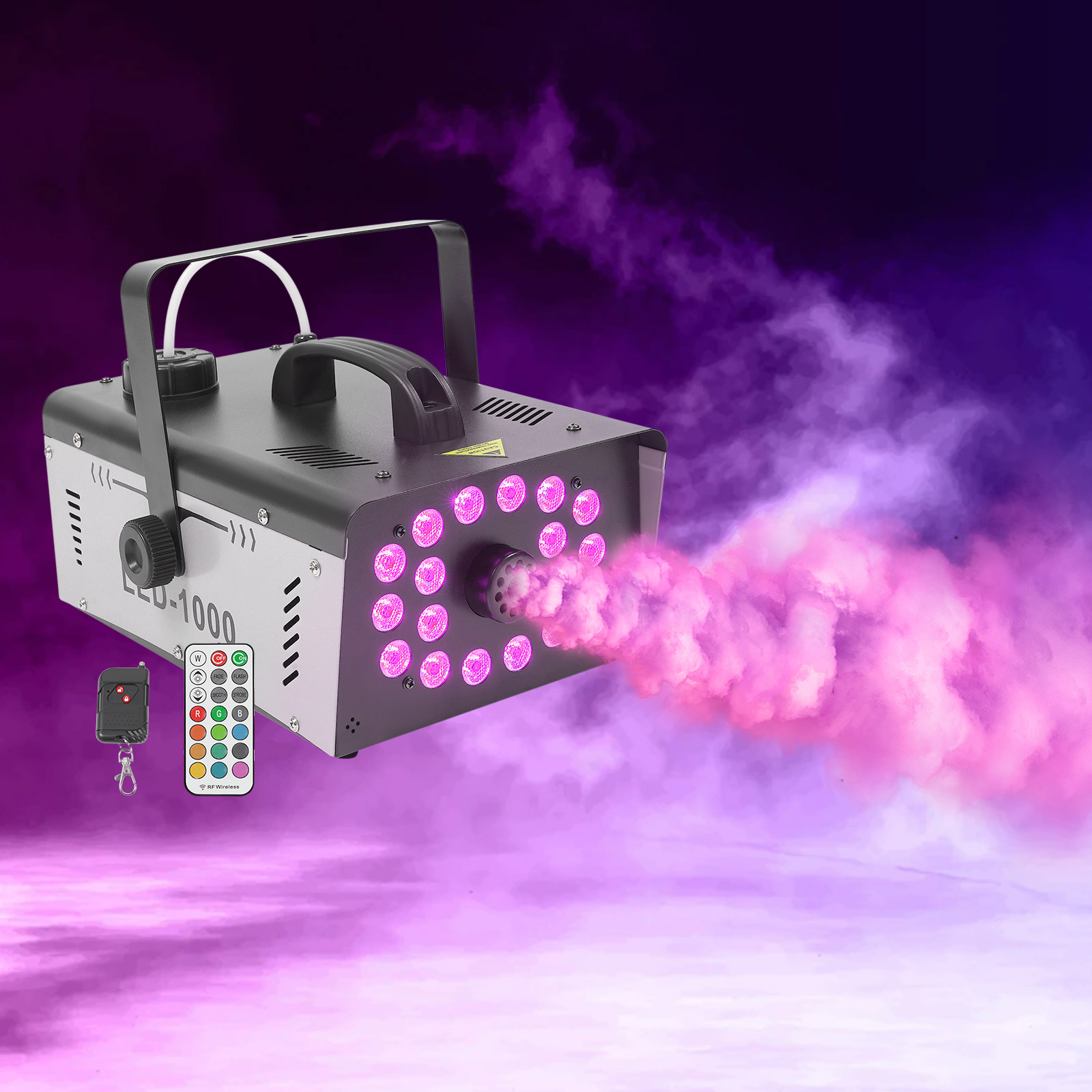 스모크 머신 1000W 18 LED 무대 안개 발생기, - Event Party Dj 리뷰 및 가격
