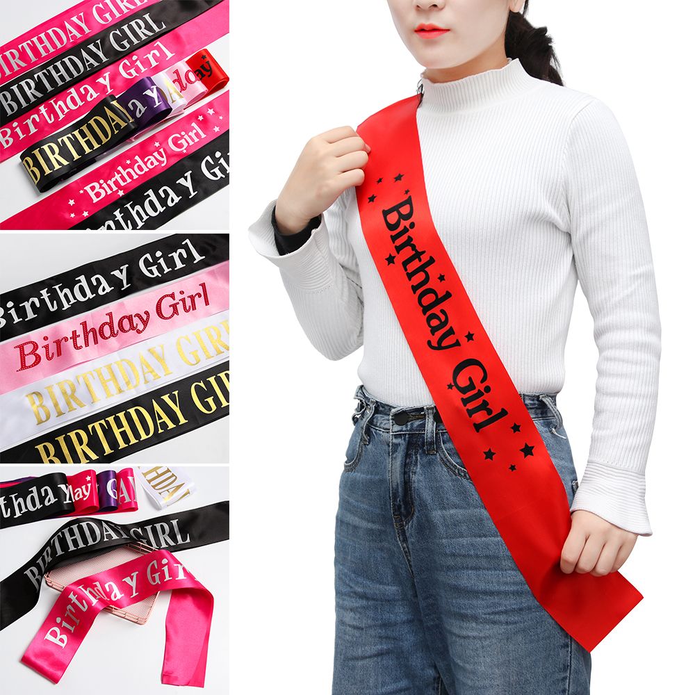 생일 소녀 반짝이 새틴 새시 리본, 생일 어깨 거들,  - Birthday Sash Glitter 리뷰 및 가격