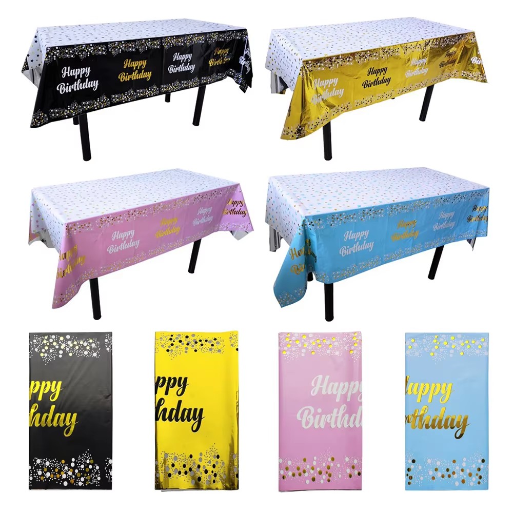 생일 축하합니다 일회용 테이블보 도트 스타 프린트 직사 - Table Cloth Disposable 리뷰 및 가격