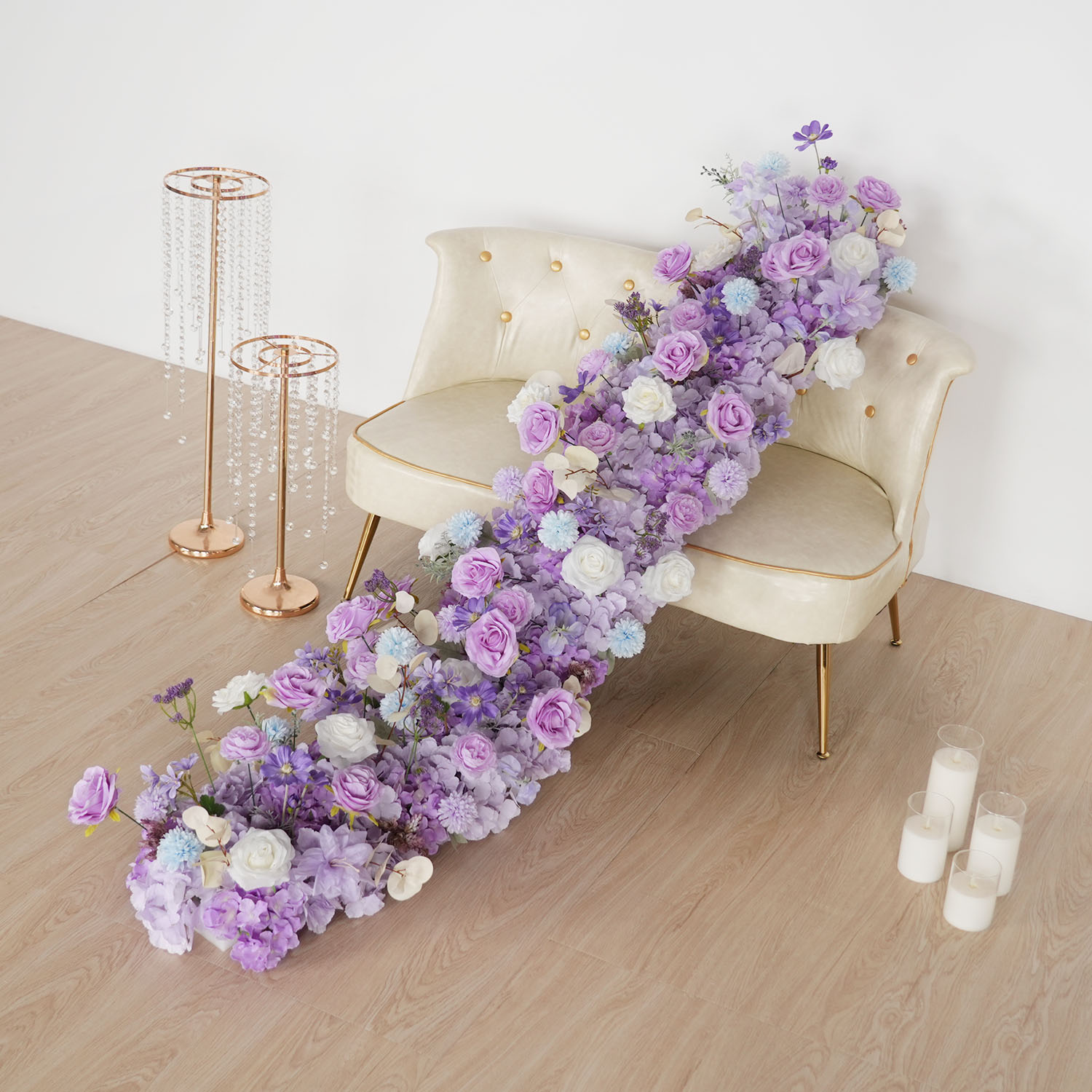 Uflower 보라색 인공 꽃 웨딩 장식 200/100 - Flower Wall Panel 리뷰 및 가격