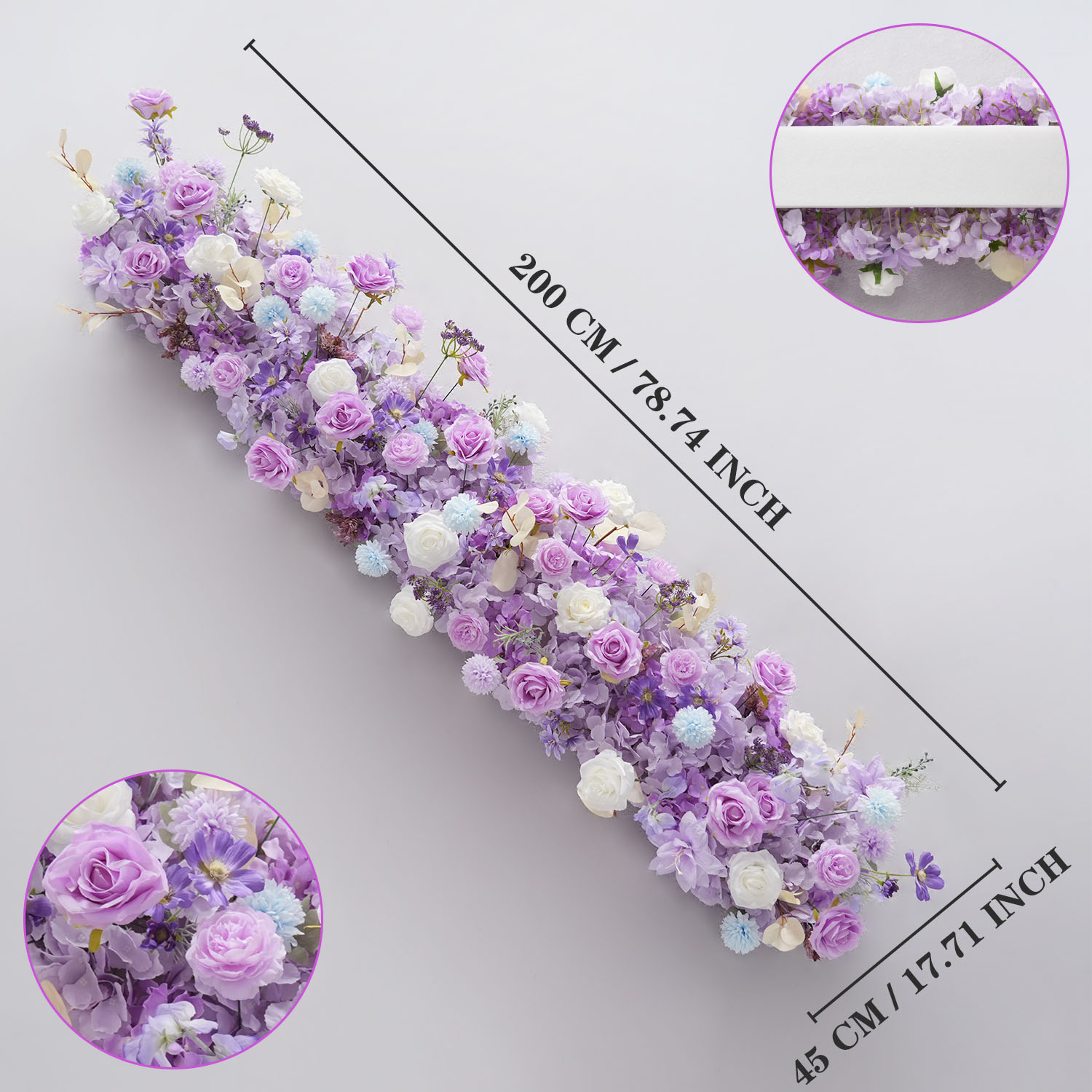 Uflower 보라색 인공 꽃 웨딩 장식 200/100 - Flower Wall Panel 리뷰 및 가격