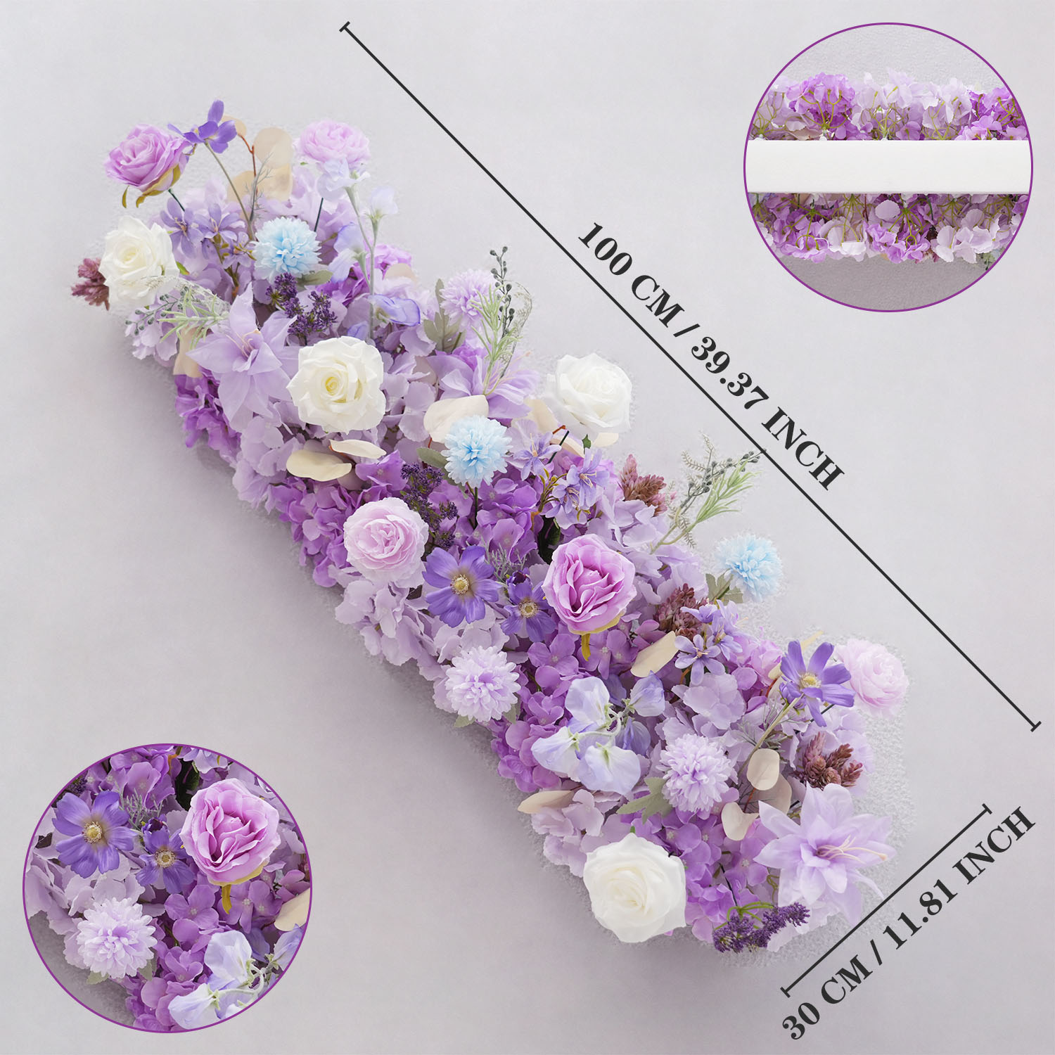 Uflower 보라색 인공 꽃 웨딩 장식 200/100 - Flower Wall Panel 리뷰 및 가격
