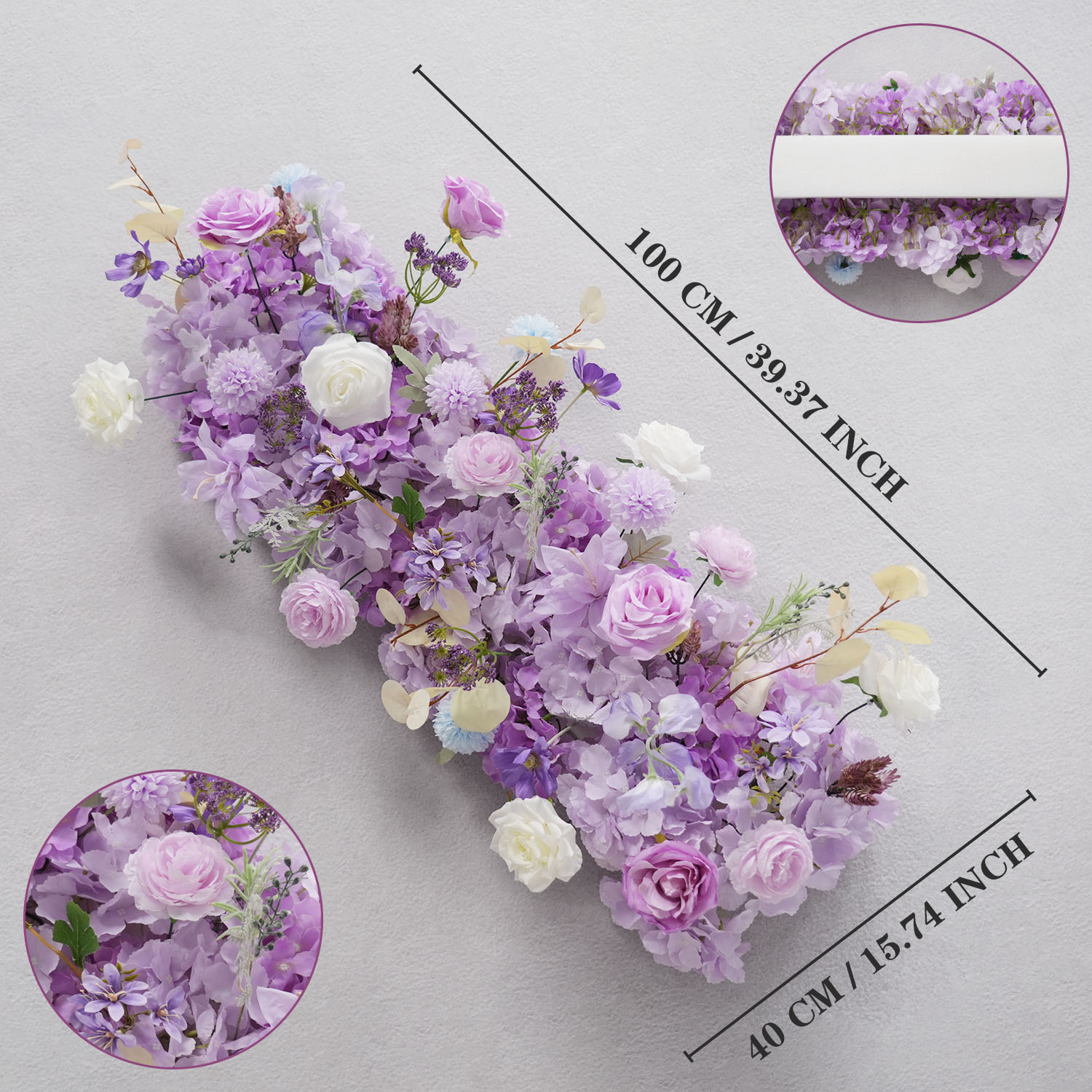 Uflower 보라색 인공 꽃 웨딩 장식 200/100 - Flower Wall Panel 리뷰 및 가격