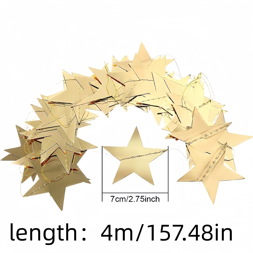 1pc 4m/157.48inch 골드 실버 다섯개 별  - Party Banner Gold 리뷰 및 가격