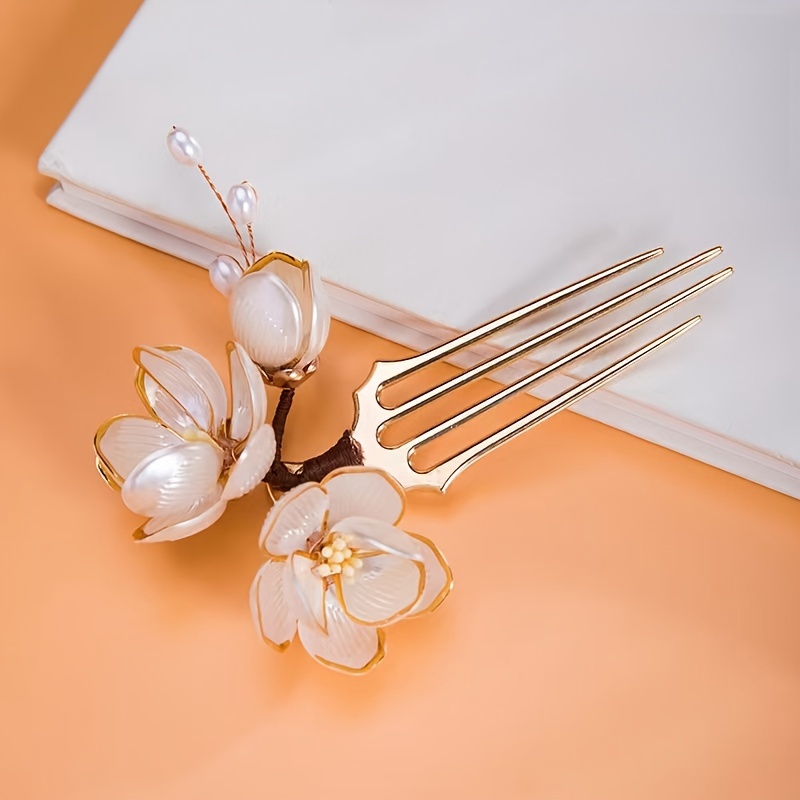 중국 스타일 쉘 목련꽃 헤어 빗 진주 태슬 장식 빈티지 - Event Suppliers 리뷰 및 가격